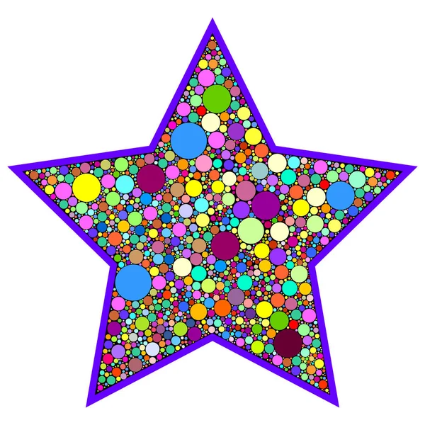Bright Colourful Star Glitter Isolated White Background — Stock Vector