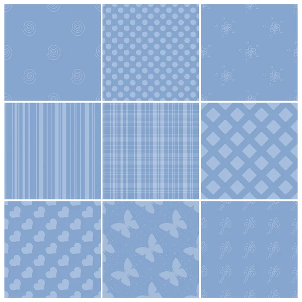 Seamless Pastel Blue Tiles Collection — Stock Photo, Image