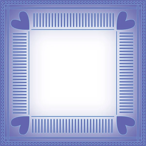 Fond Dégradé Bleu Blanc Avec Des Cœurs Des Rayures — Image vectorielle