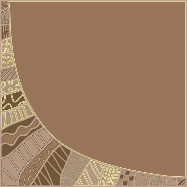 パターンを持つ古代の茶色の背景 — ストックベクタ