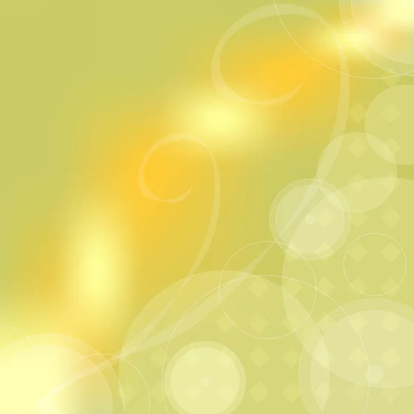 Оранжевый Желтый Зеленый Фон Белые Завитки Круги — стоковый вектор