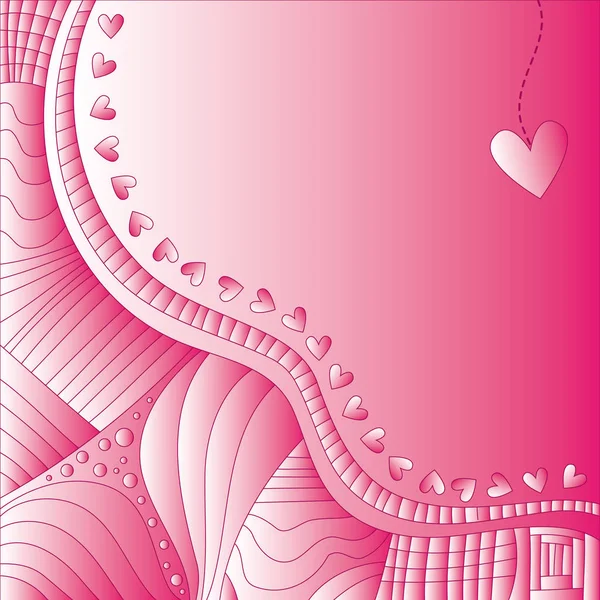Monochrome Pink Background Hearts — Stock Vector