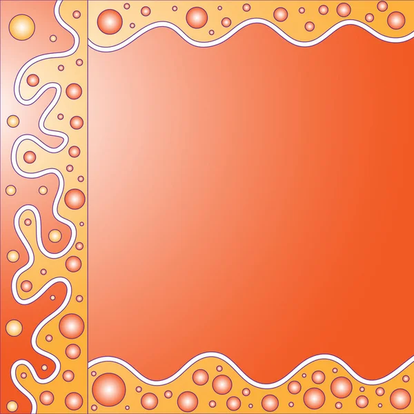 Fond Orange Moderne Avec Des Cercles — Image vectorielle