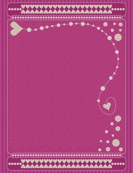 Romántico Fondo Rosa San Valentín Con Corazones — Vector de stock