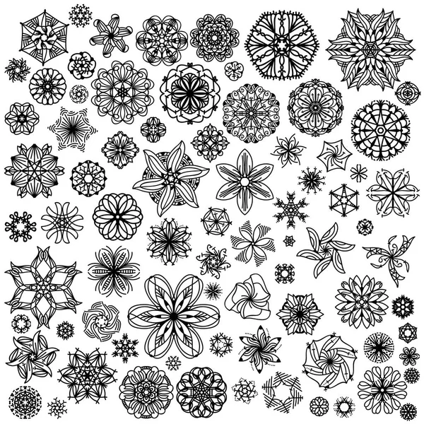 Beyaz arka plan siyah süsleme koleksiyonu