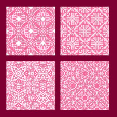 Pembe ve beyaz dikişsiz fayans doku koleksiyonu