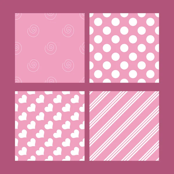 Roze Texturen Collectie Gedetailleerde Weergave — Stockfoto