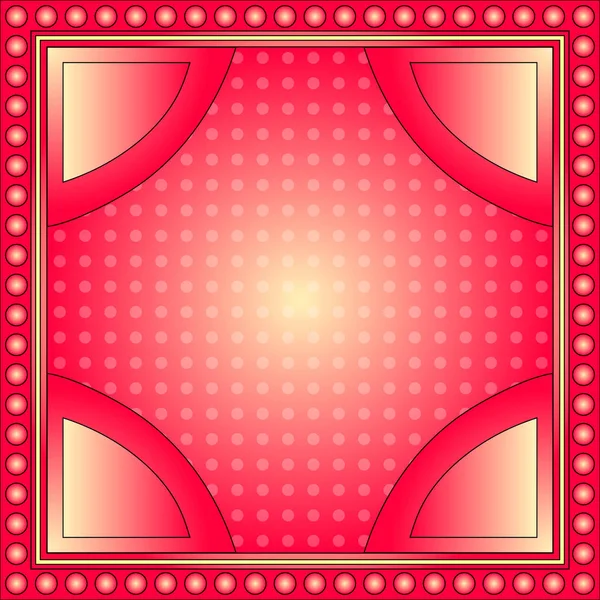 Fond Rouge Pointillé Avec Espace Copie — Image vectorielle