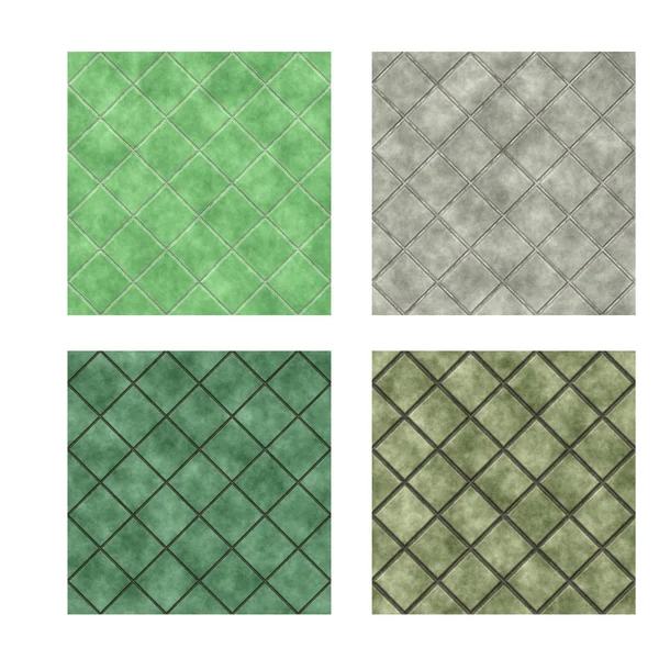 Azulejos Piso Verde Cinza Sem Costura — Fotografia de Stock