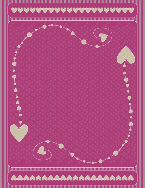 Romantic Pink Valentine Background Hearts — Stock Vector