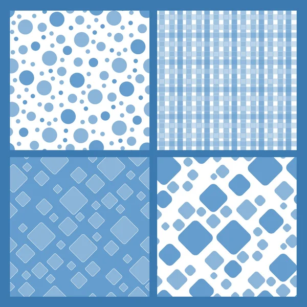 Blue White Seamless Tiling Texture Collection Great Fabric Paper — Stock Photo, Image