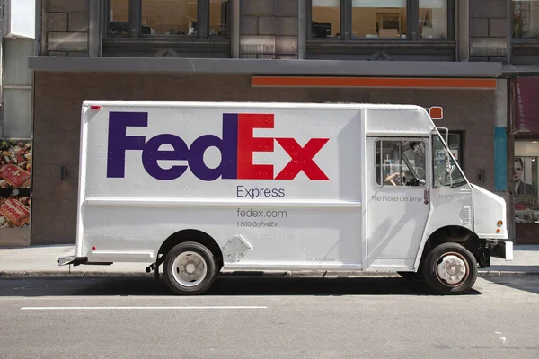 Fedex Truck New York New York City Usaphoto Taken August — Stock Photo, Image
