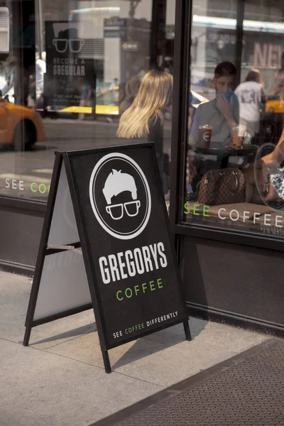 Gregory Coffee Shop Nova York Eua Foto Tirada Agosto 2015 — Fotografia de Stock