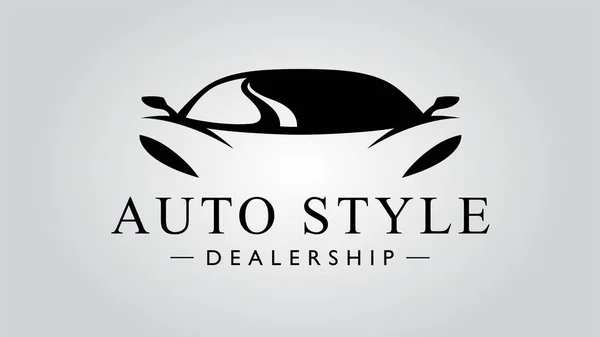 Automatikus Stílus Kereskedés Szuper Autó Logo Tervezés Fogalma Sport Jármű — Stock Vector
