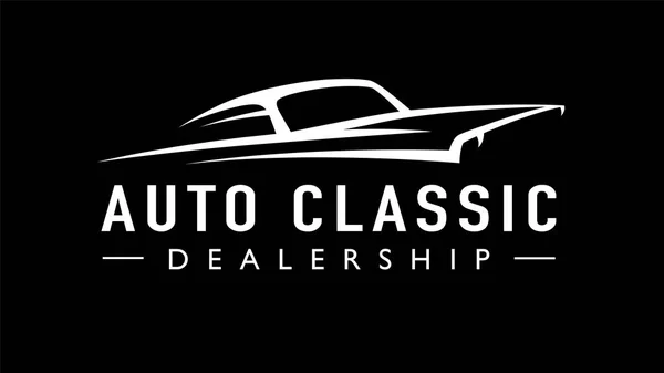 Klassisch Amerikanischen Konzept Stil Sport Muscle Car Autohaus Logo Retro — Stockvektor