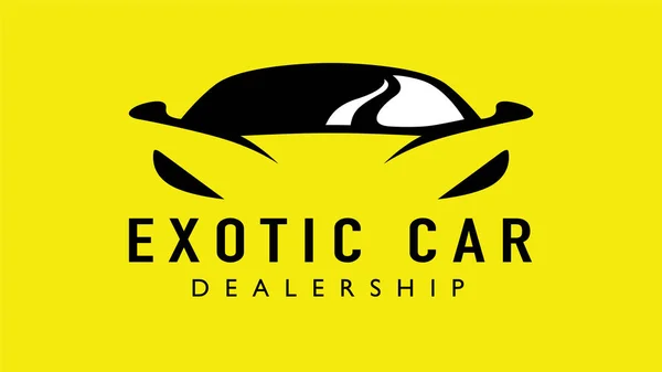 Esotico Concessionaria Auto Supercar Logo Design Con Concetto Sport Veicolo — Vettoriale Stock