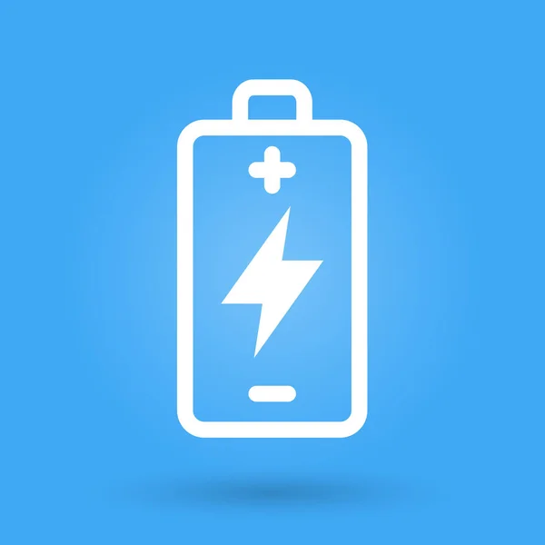 Battery charge icon with energy power symbol — Stock Vector