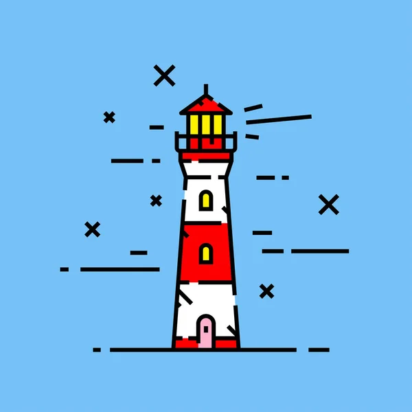 Leuchtturm-Ikone — Stockvektor