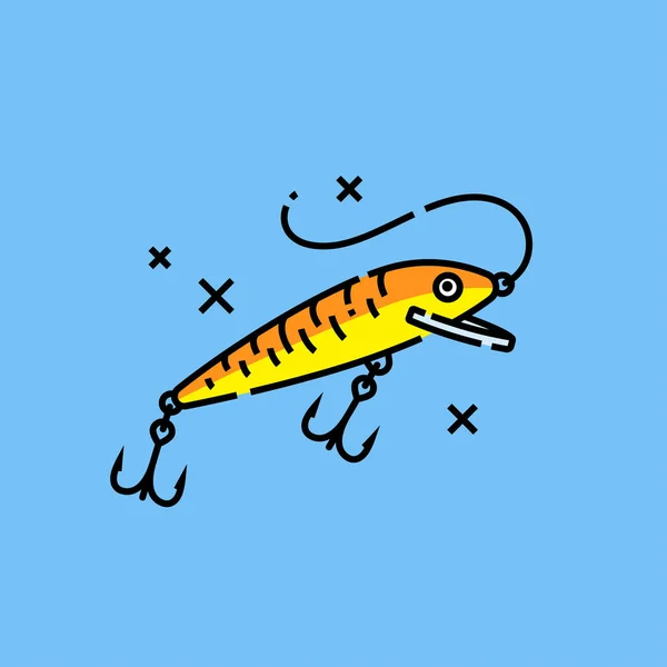 Fiske Lure linje ikon — Stock vektor