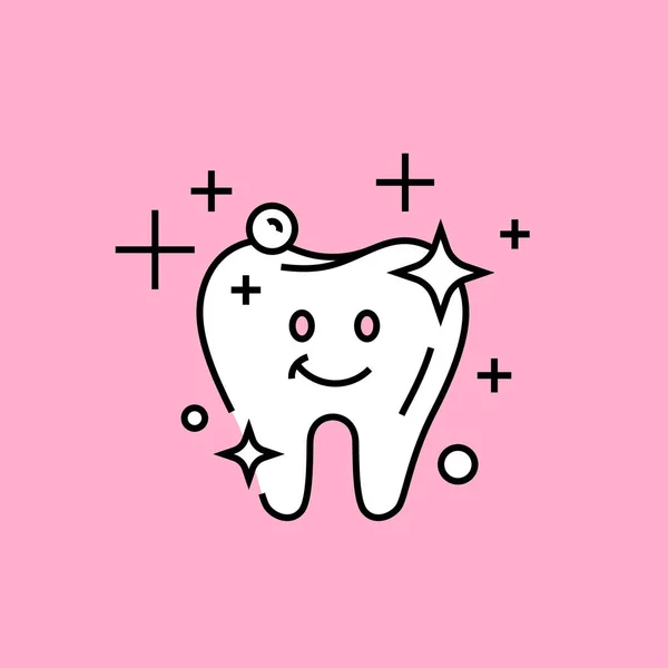 Hälsosam ren tand ikon — Stock vektor