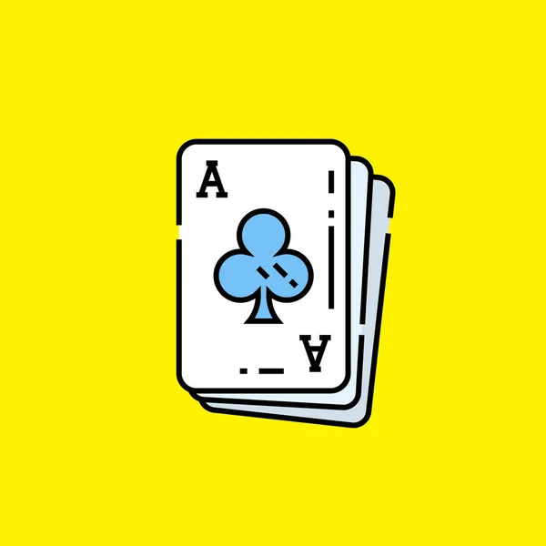 Ikona karty ACE klubów — Wektor stockowy