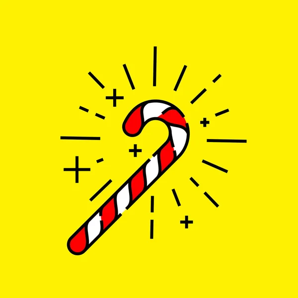 Candy cane icon — Stock Vector