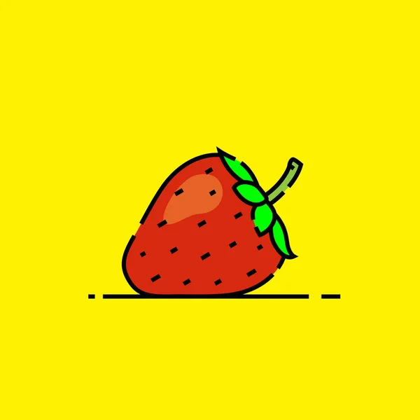 Strawberry linje-ikonen — Stock vektor
