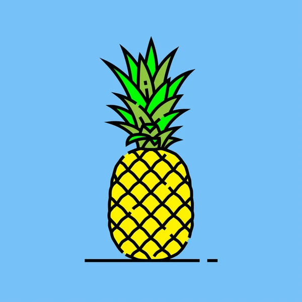 Ananas linia ikona — Wektor stockowy