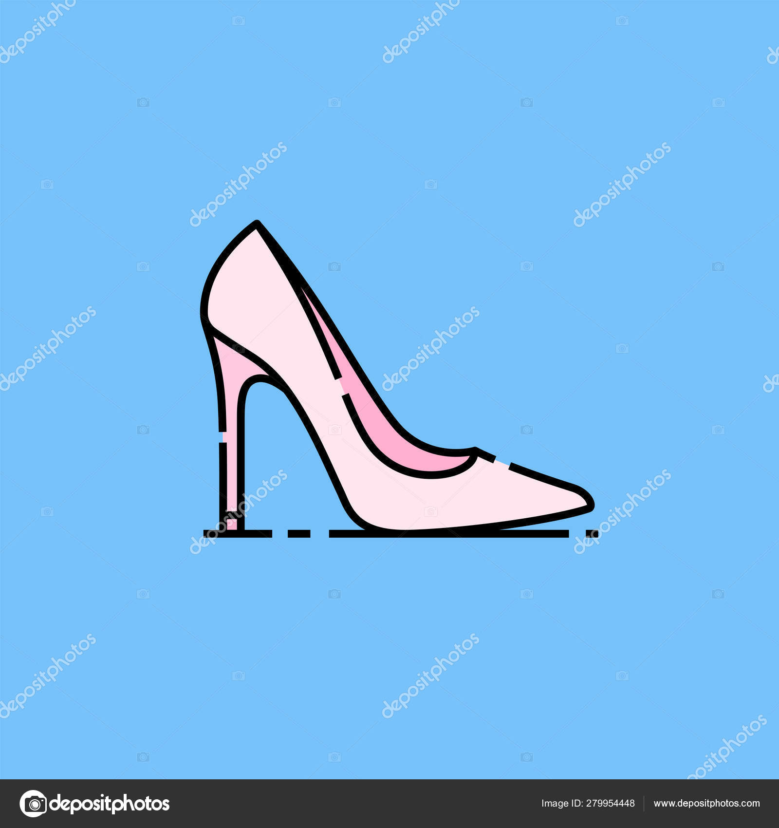 ladies pink high heel shoes