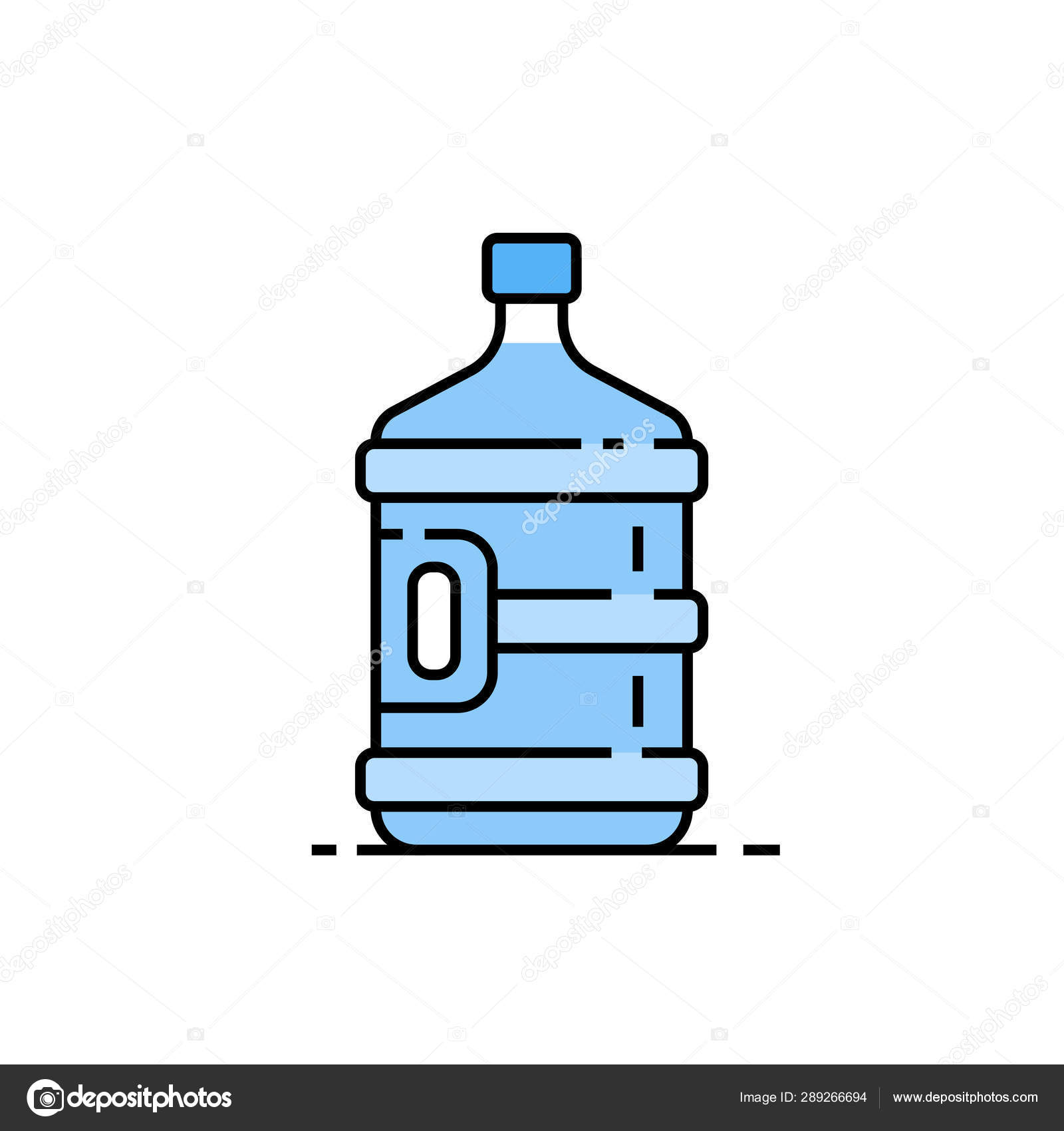 Plastic water bottle icon empty liquid container Vector Image