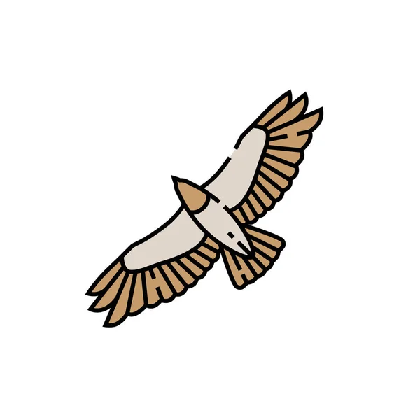 Adlerflieger Symbol Falkensymbol Greifvogelzeichen Vektorillustration Stockvektor
