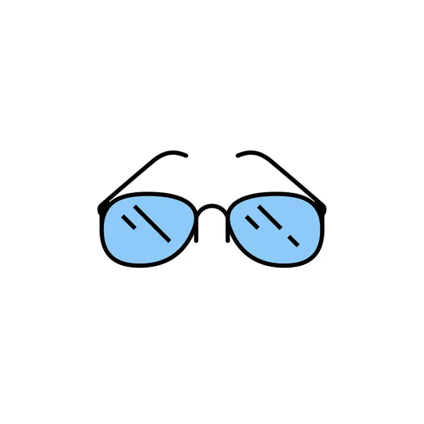 Leesbril Lijn Icoon Recept Oog Slijtage Symbool Spectacles Teken Vector — Stockvector