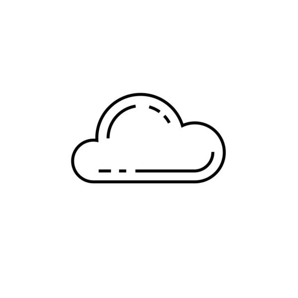 Icône Ligne Nuage Symbole Météo Illustration Vectorielle — Image vectorielle