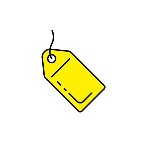 Icône Étiquette Jaune Symbole Meta Tag Signe Illustration Vectorielle — Image vectorielle