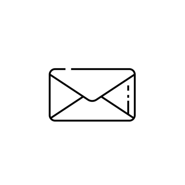 Mail Zeile Symbol Postleitzahl Umschlagschild Vektorillustration — Stockvektor