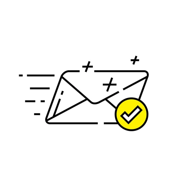 Speed Mail Symbol Schnelle Mail Lieferung Symbol Schnelle Postdienstgrafik Signal — Stockvektor