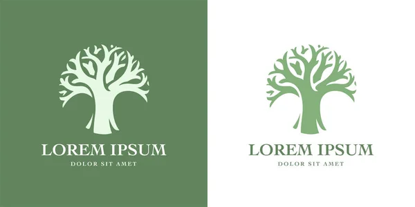 Diseño Plantilla Logotipo Árbol Vida Símbolo Crecimiento Vegetal Signo Ecológico — Archivo Imágenes Vectoriales