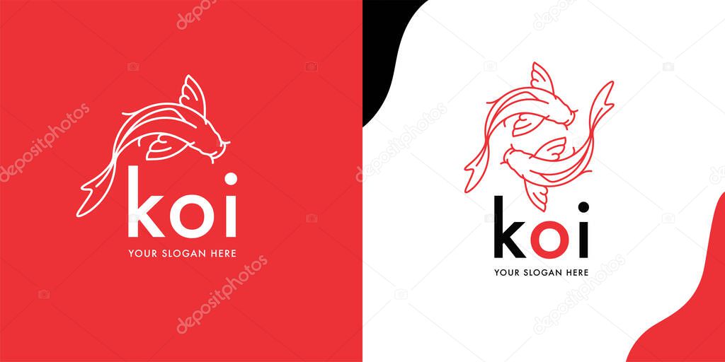 Modern Koi Fish Logo Template Design Creative Japanese Asian Carp Line Icons Orange Goldfish Brand Symbol Vector Illustration Premium Vector In Adobe Illustrator Ai Ai Format Encapsulated Postscript Eps Eps Format Modern Koi Fish Logo Template Design Creative Japanese Asian Carp Line Icons Orange Goldfish Brand Symbol Vector Illustration Premium Vector In Adobe Illustrator Ai Ai Format Encapsulated Postscript Eps Eps Format