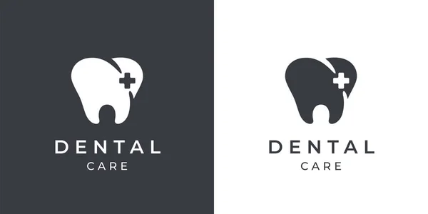 Icona Del Logo Cura Dentale Simbolo Dell Azienda Dentista Segno — Vettoriale Stock