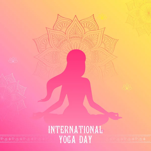 Internationaler Yoga-Tag — Stockvektor