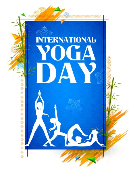 Internationaler Yoga-Tag — Stockvektor