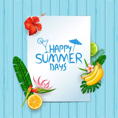 Yaz saati poster duvar kağıdı için eğlenceli Parti Davetiyesi afiş şablon