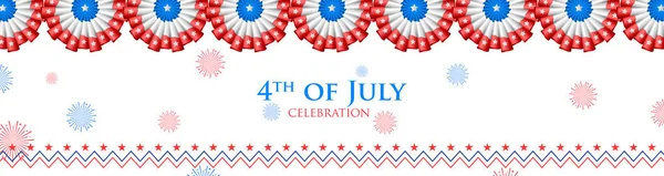 Čtvrtého července pozadí pro šťastný den nezávislosti Ameriky — Stockový vektor