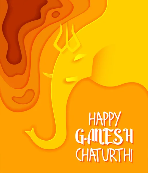 Lord Ganpati background for Ganesh Chaturthi festival of India — Stock Vector