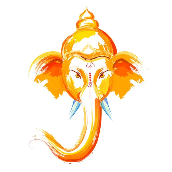 Lord Ganpati bakgrund för Ganesh Chaturthi festival i Indien — Stock vektor