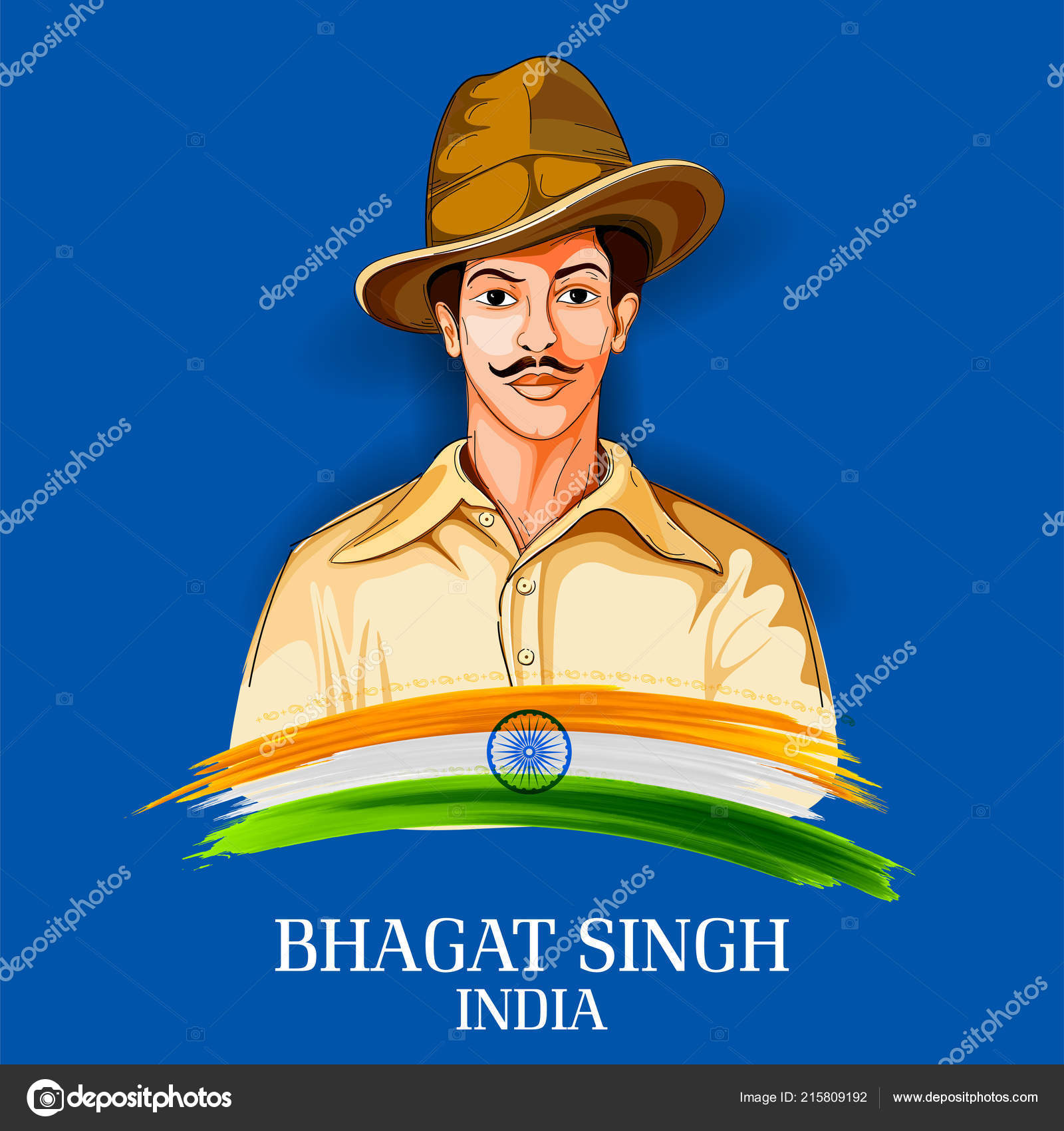 Vintage India background with Nation Hero and Freedom Fighter Bhagat Singh  Pride of India Stock Vector Image by ©vectomart #215809192