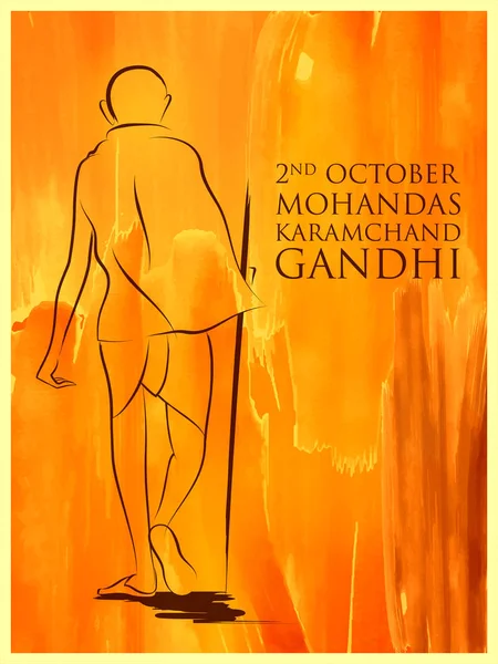 Indie tło z bohatera narodu i Freedom Fighter Mahatma Gandhi Dzień Niepodległości lub Gandhi Jayanti — Wektor stockowy