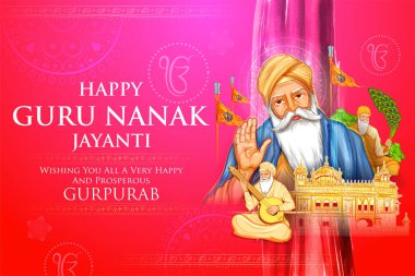 Mutlu Gurpurab, Guru Nanak Jayanti Festivali Sih kutlama arka plan