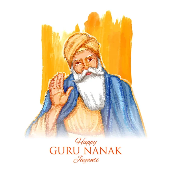 Happy Gurpurab, Guru Nanak Jayanti festival Sikh fest baggrund – Stock-vektor