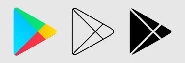 Sosyal Medya Icon set için Google oyun içinde farklı bir stil